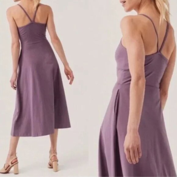 Pact fit and flare midi dress, mauve purple size L - Picture 2 of 6